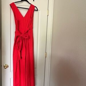 J. Crew Bold Red Sleeveless Maxi Dress
